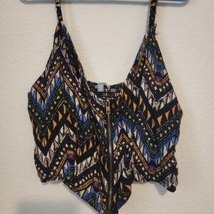 Forever 21 Black and White Asymmetrical Camisole